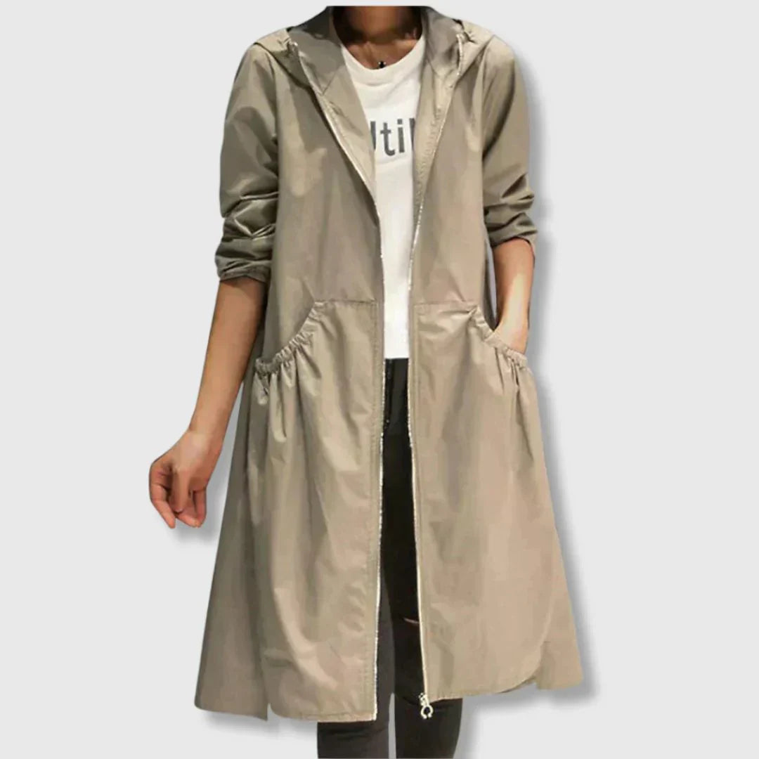 Roberta | Hosszú kényelmes trench kabát mindennapi viseletre
