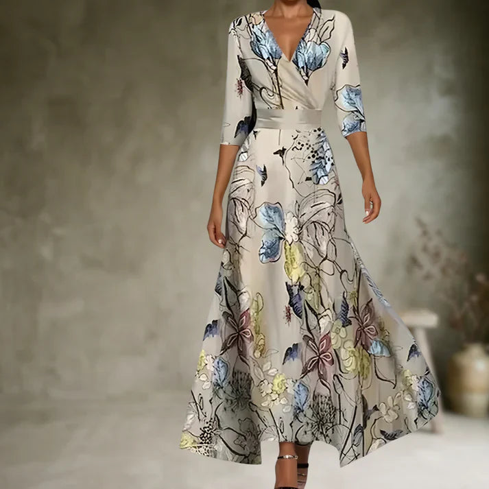 Ellis | Luxus virágmintás ruha