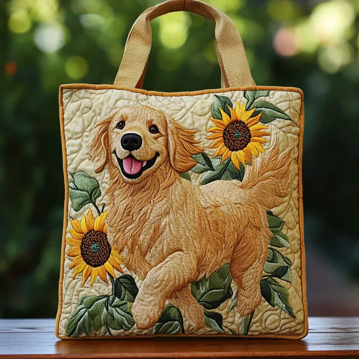 Kézműves táska – Golden retriever mintával