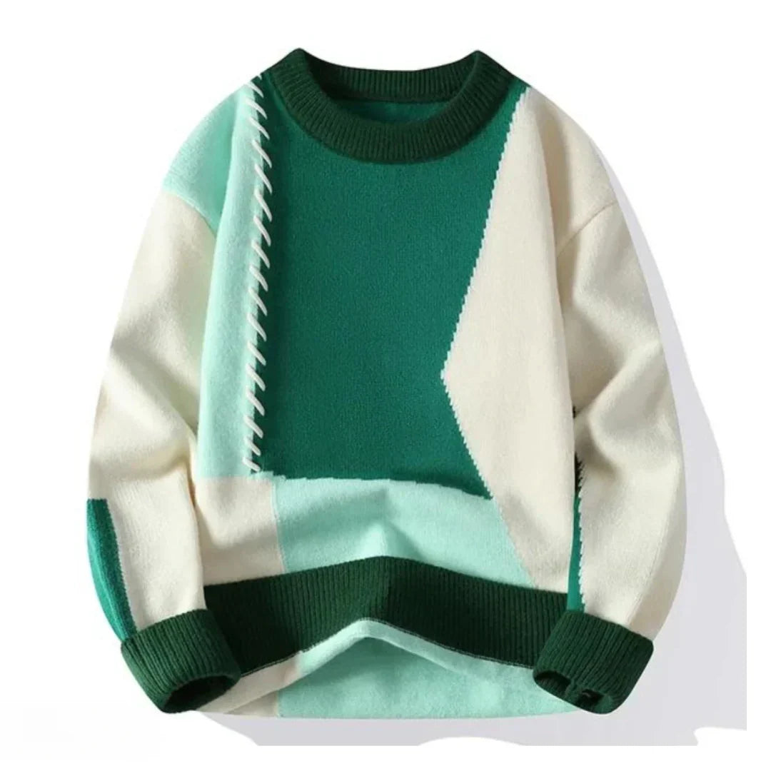 Finley | Patchwork stílusú kötött pulóver