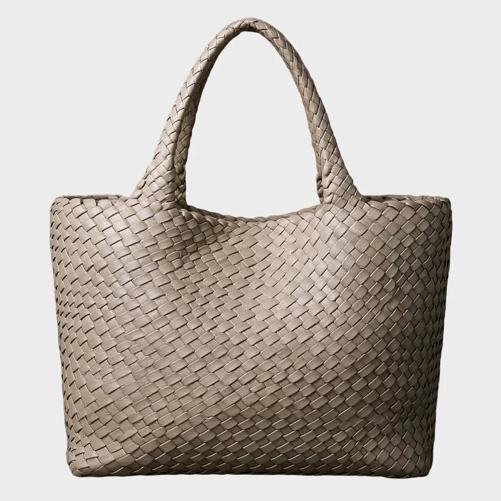 Liana | Kézzel szőtt bőr shopper táska
